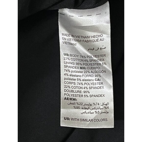 Chico’s Size 00 (US 2) Mini Dot Shift Dress Black White 3/4 Sleeve Work Casual - Picture 10 of 11